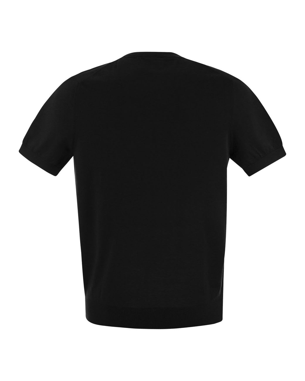 Fedeli Black Cotton T-Shirt for men