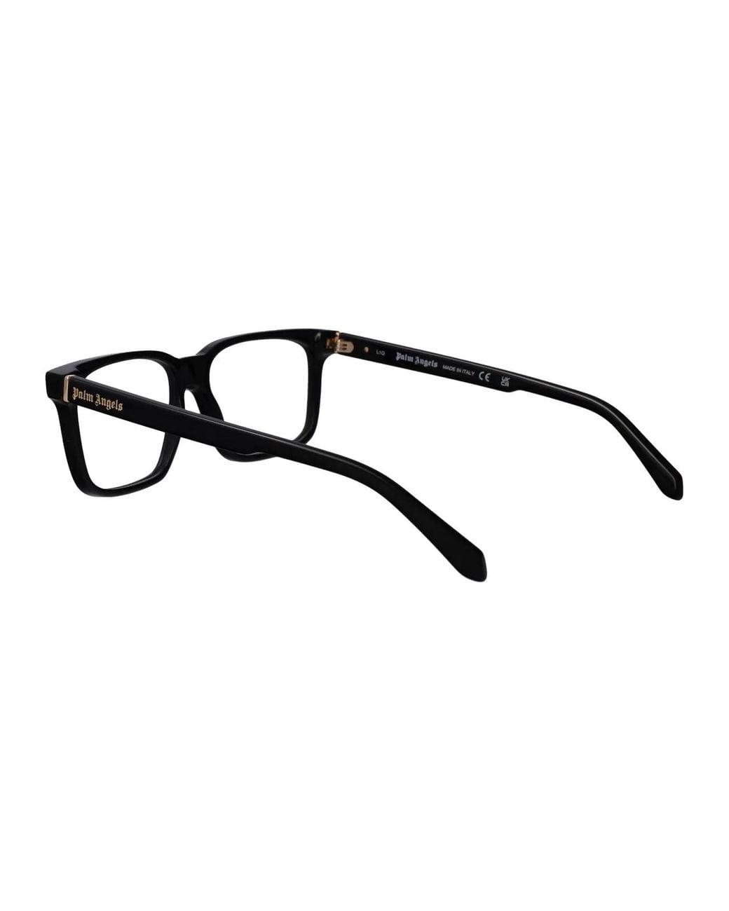 Palm Angels Black Shiny Acetate Glasses