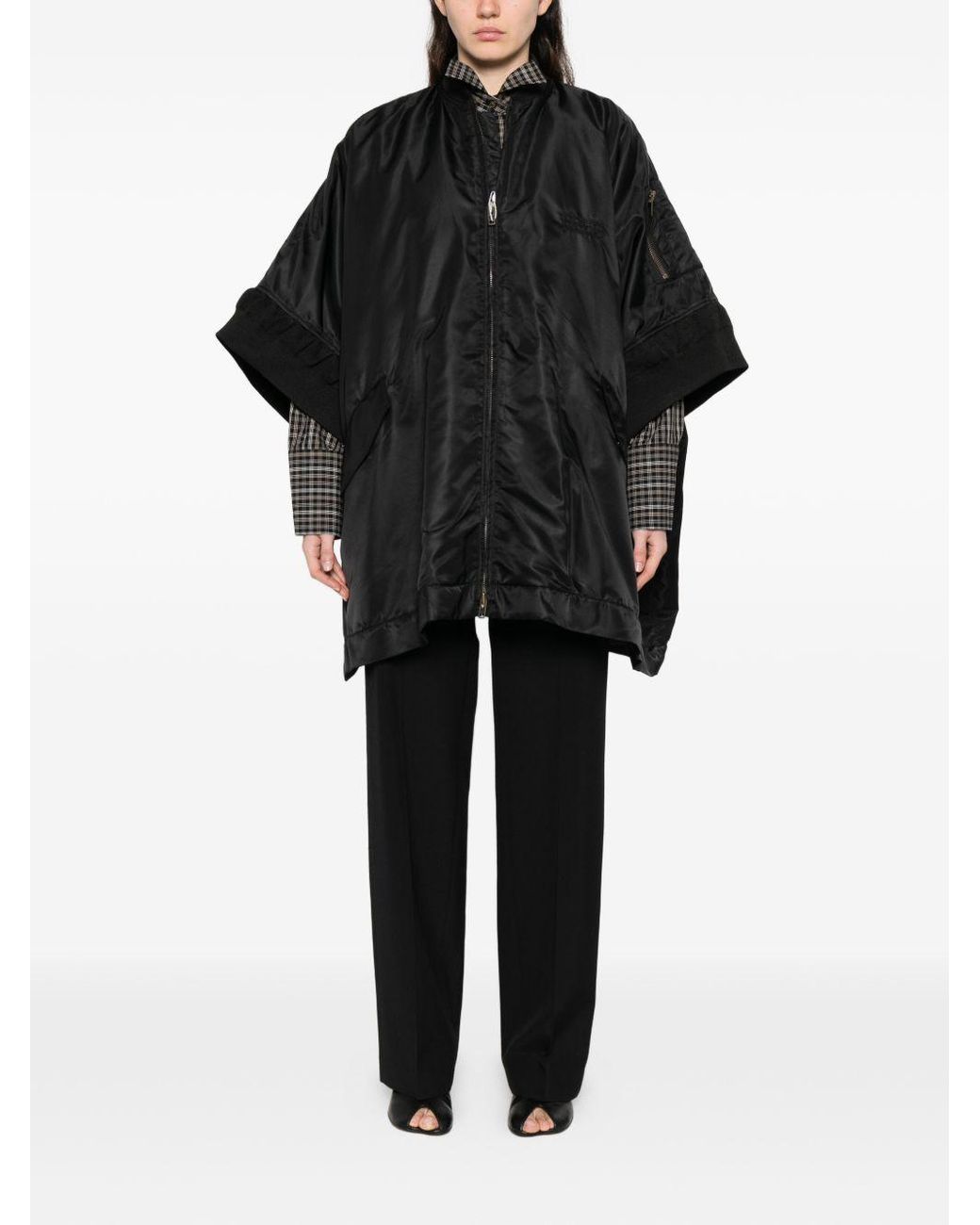 MM6 by Maison Margiela Black Numeric Signature Mm6 Puffer Jackets