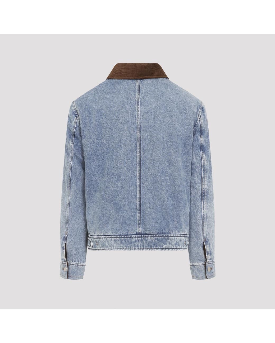 AMI Blue Adc Zipped Jacket for men