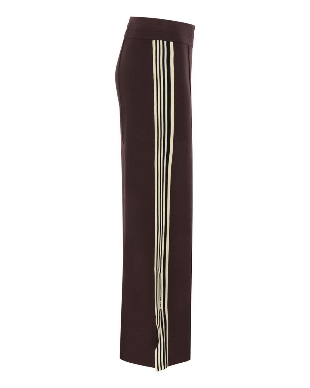 Autry Red Wide-Leg Track Trousers With Contrast Side Stripes