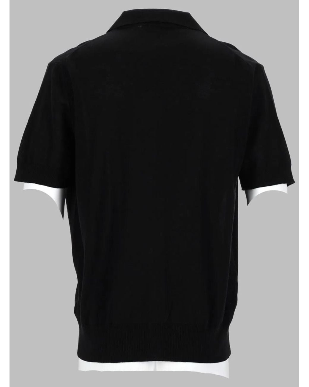 Vivienne Westwood Black Neutrals Slim Fit Cardigan Polo Shirt for men