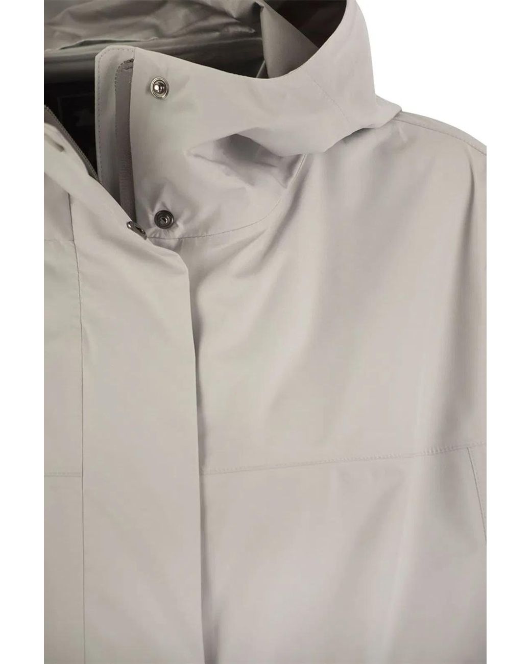 Herno Gray Laminar Parka With Hood