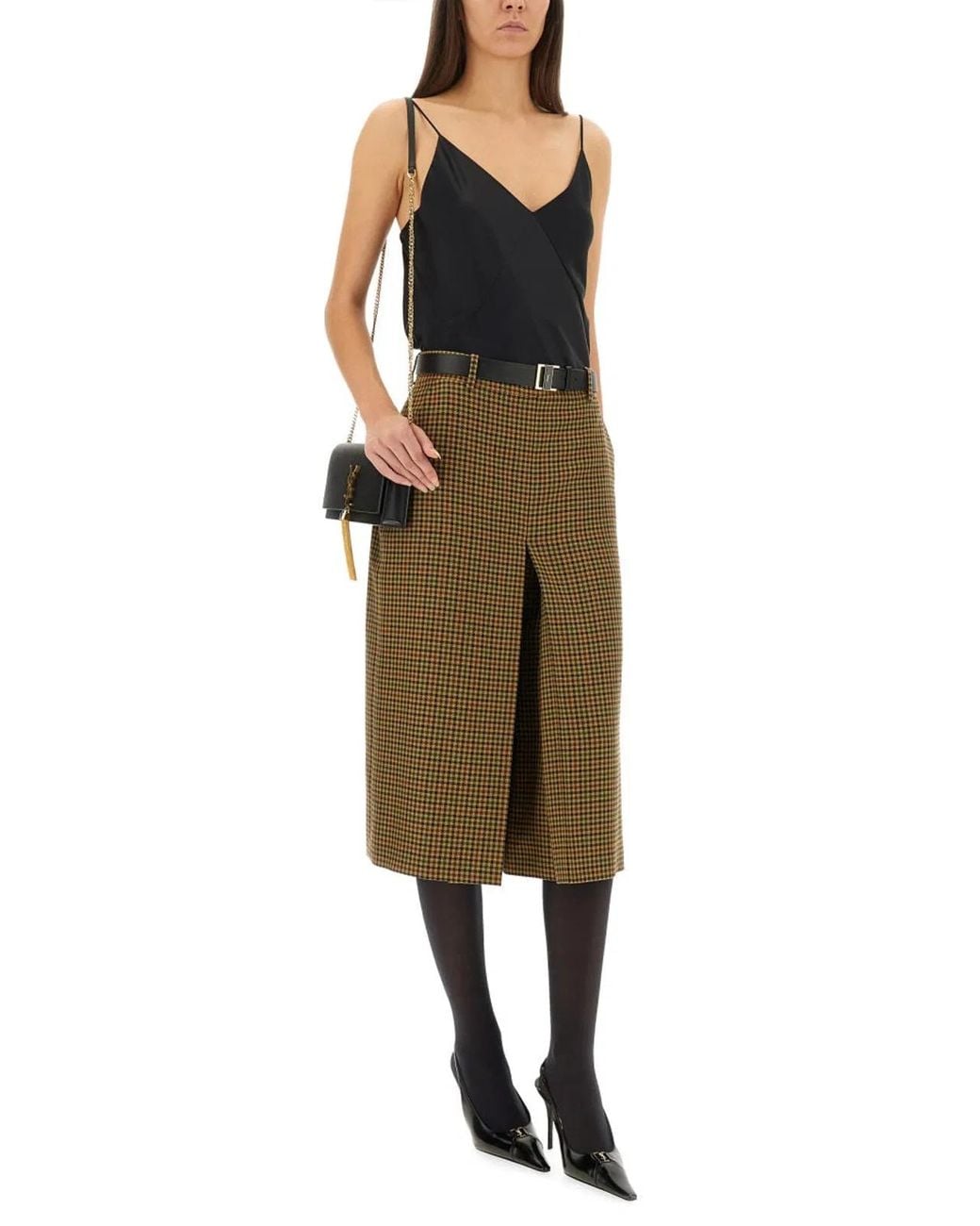 Saint Laurent Natural Saint Laurent Wool Trousers