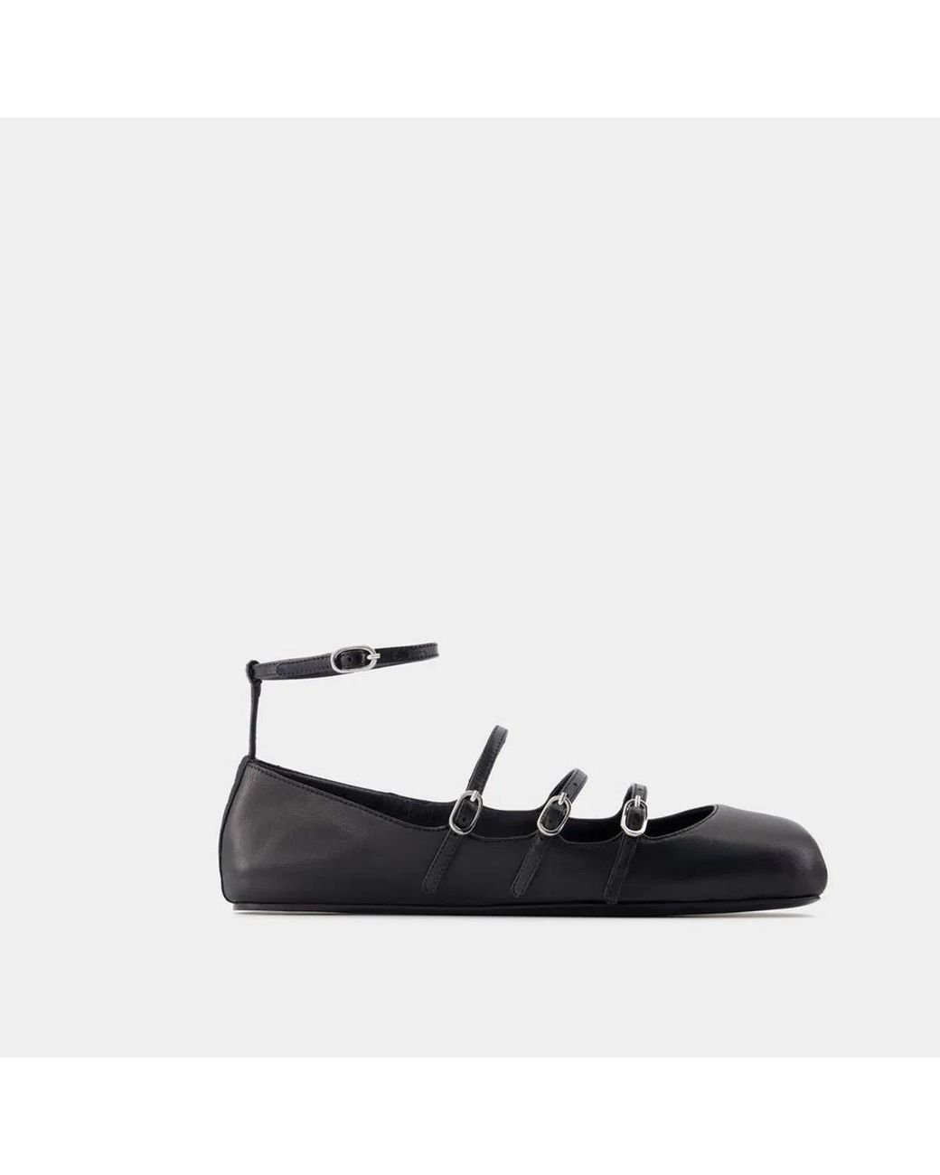 McQueen Black Cage Ballerinas