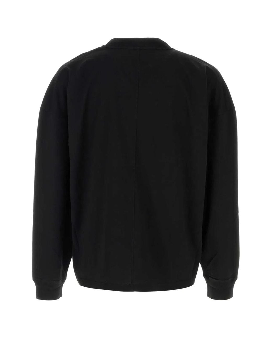 The Row Black Mock Collar T-Shirts for men