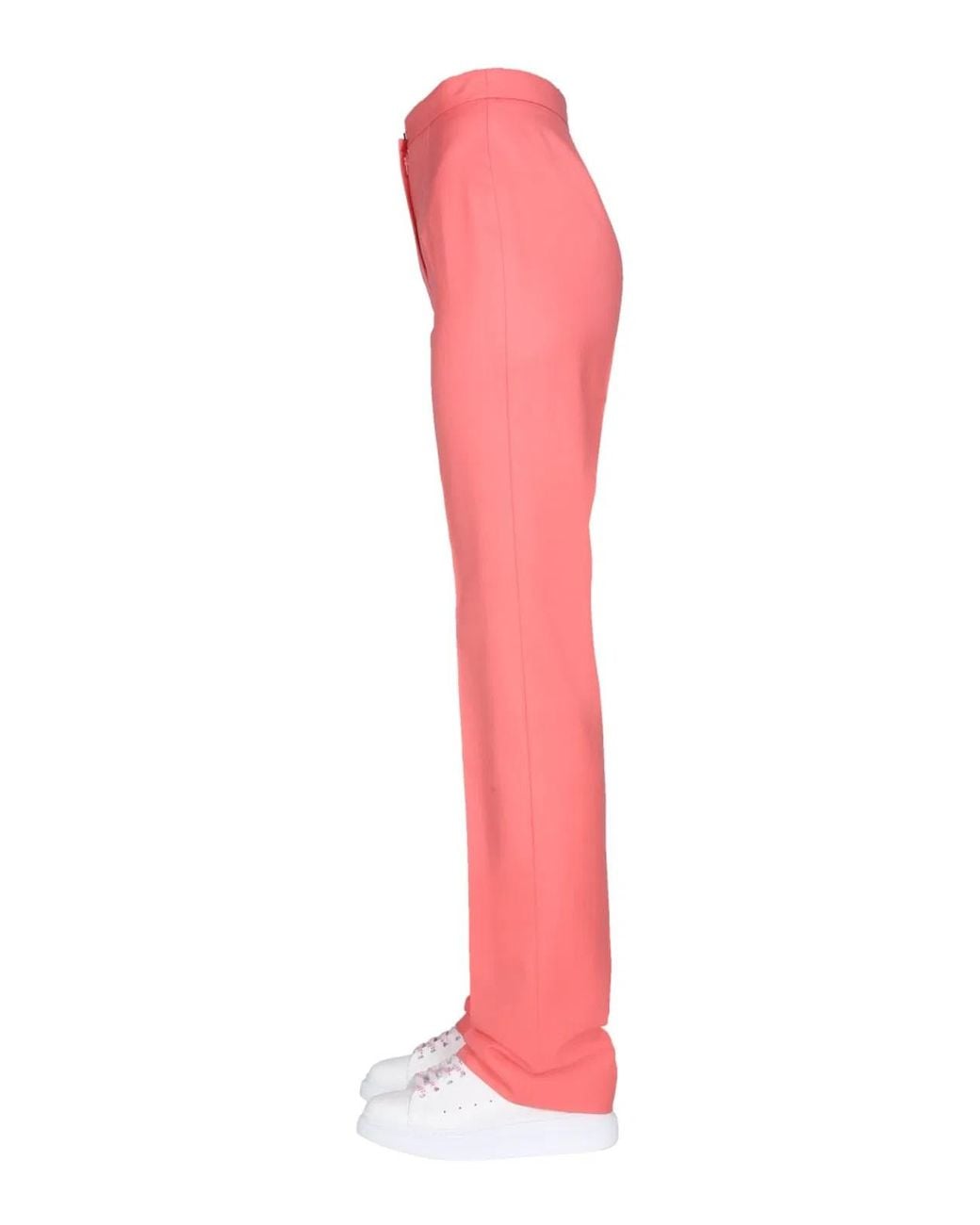 McQueen Pink Straight Leg Trousers