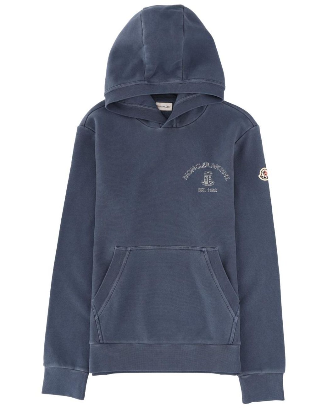 Moncler Blue Sweatshirt With Logo for men