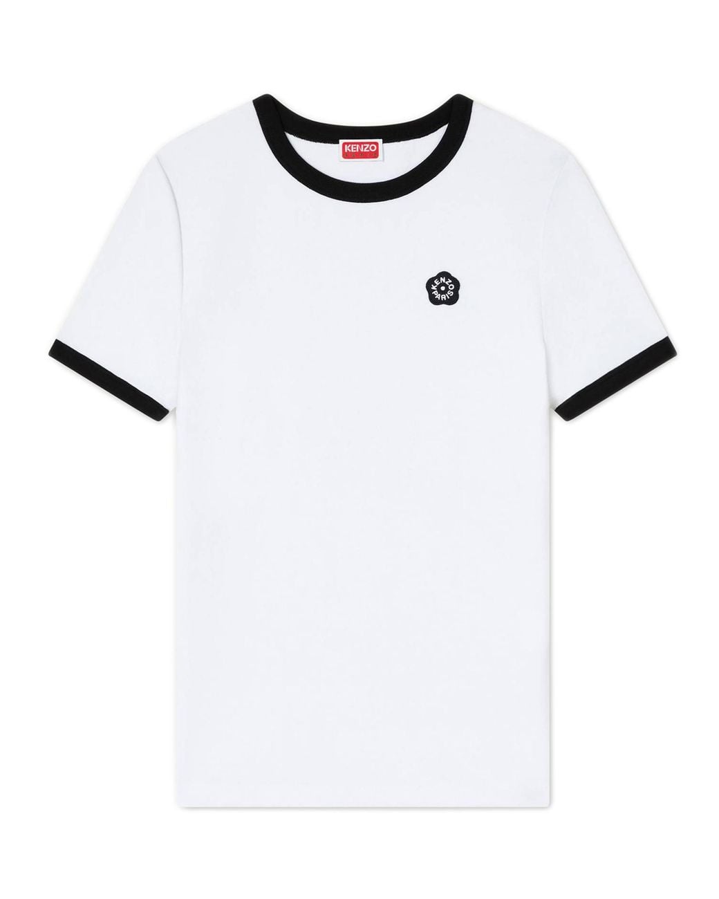 KENZO White Boke Flower 2.0 Embroidered Cotton T-Shirt