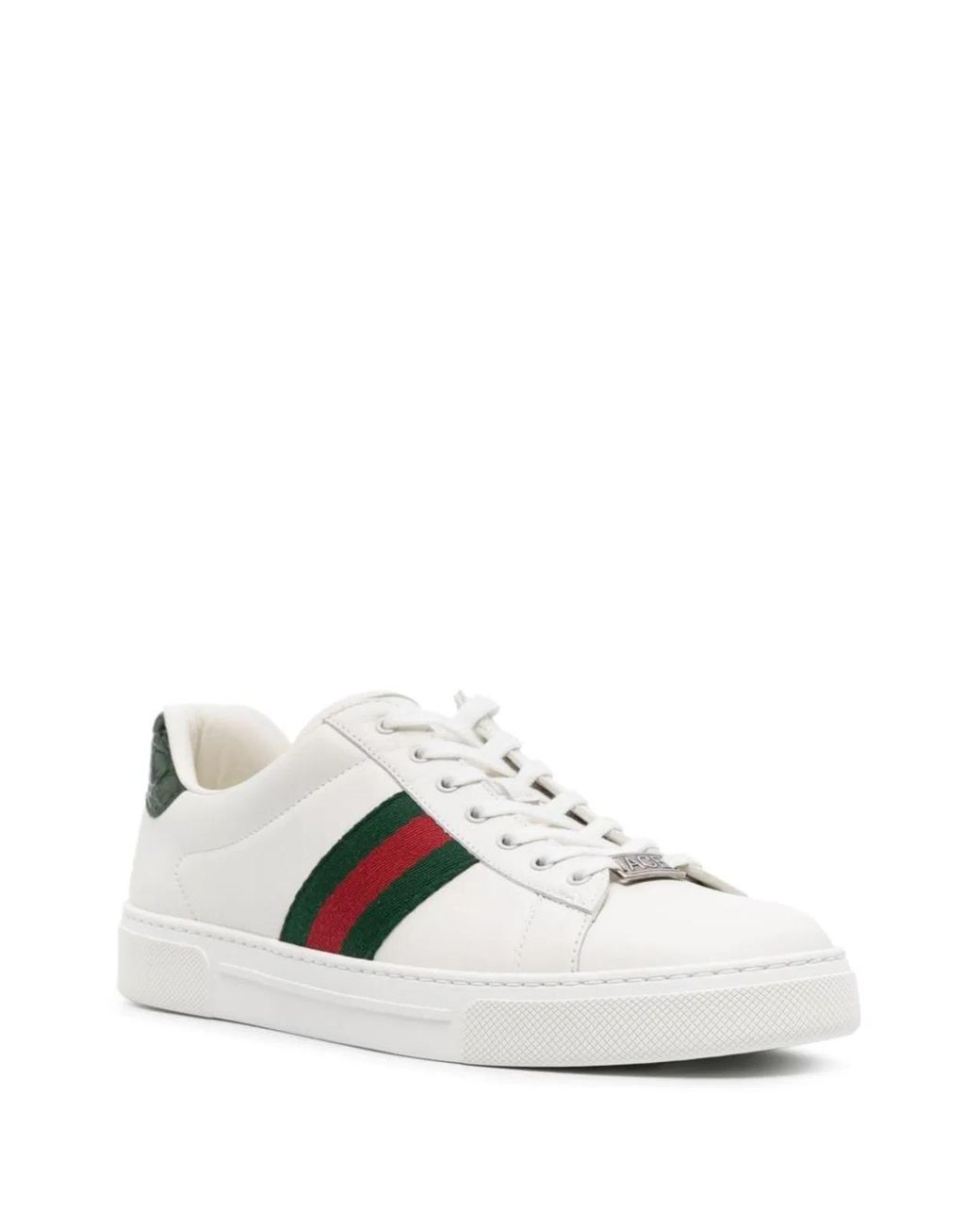 Gucci White Leather Ace Sneakers