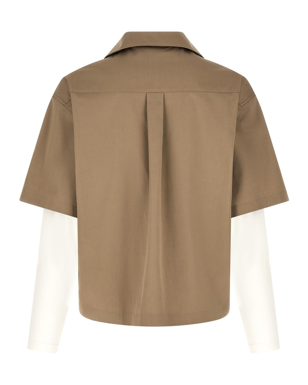 Balenciaga Brown Double-Layer Shirt for men
