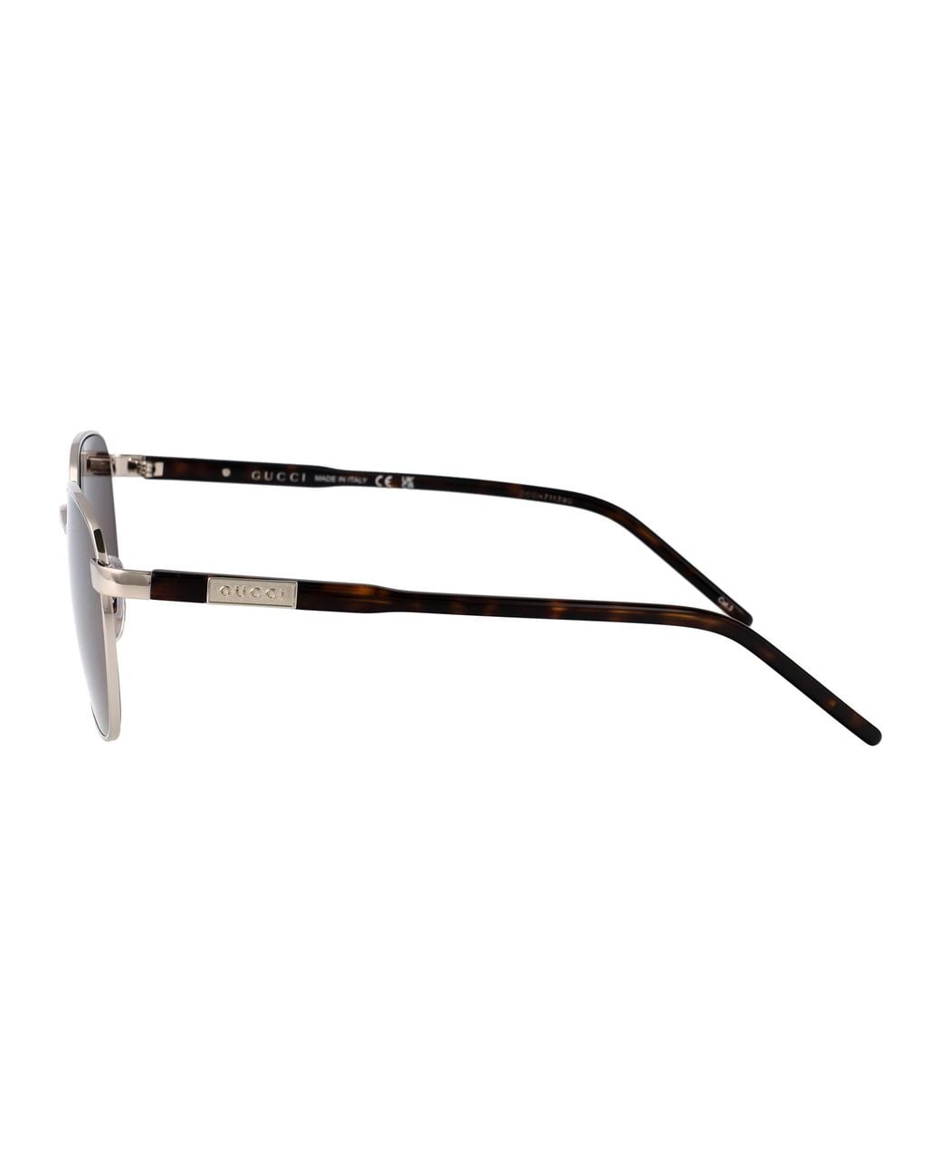 Gucci Brown Metal Sunglasses