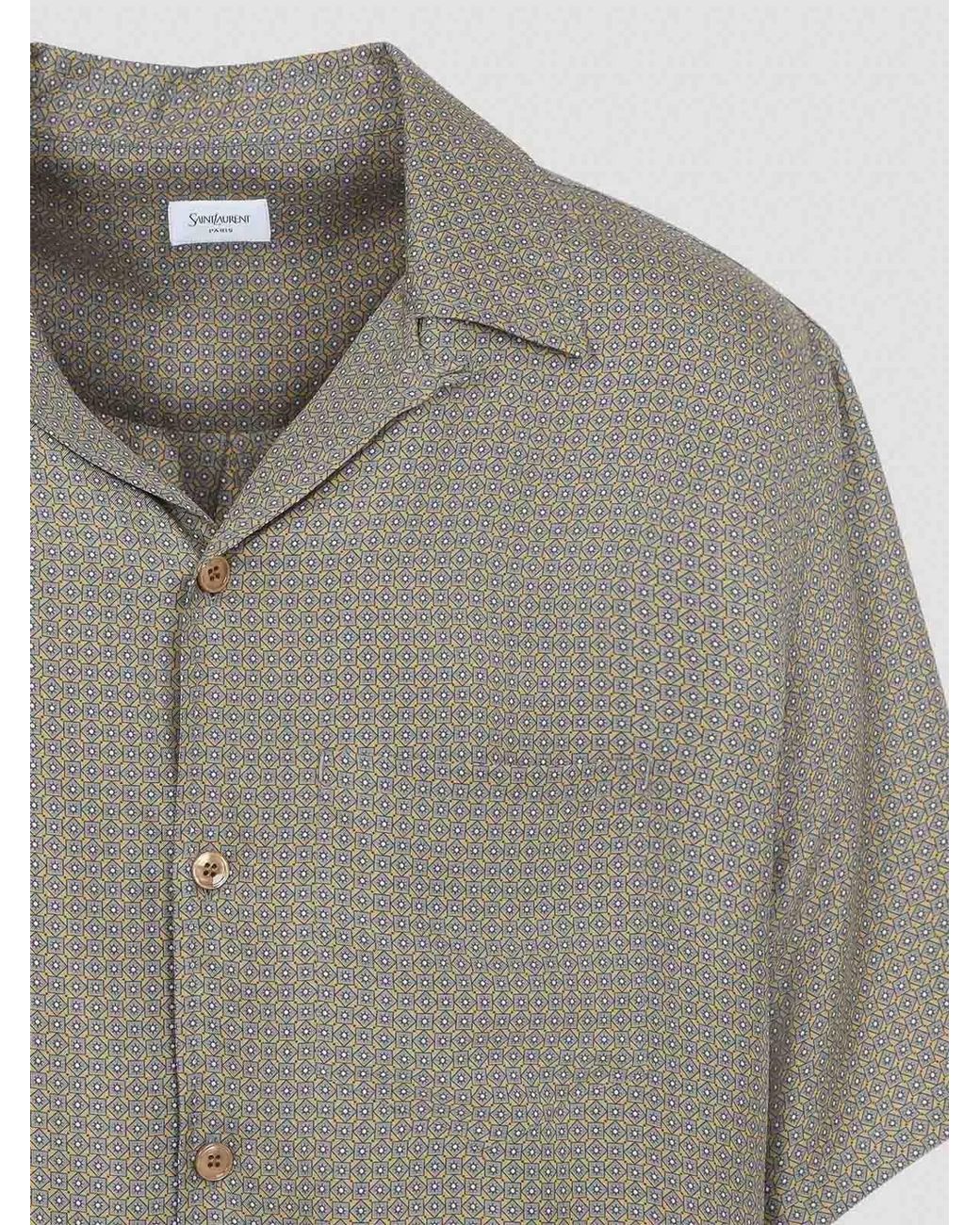 Saint Laurent Gray Silk Shirt for men