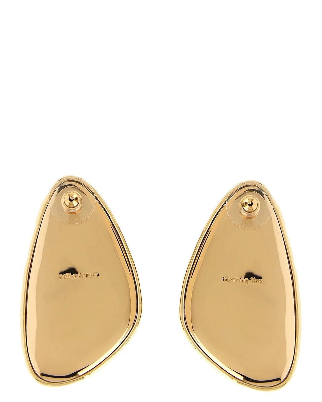 Self-Portrait Metallic 'Hammered Crystal' Earrings