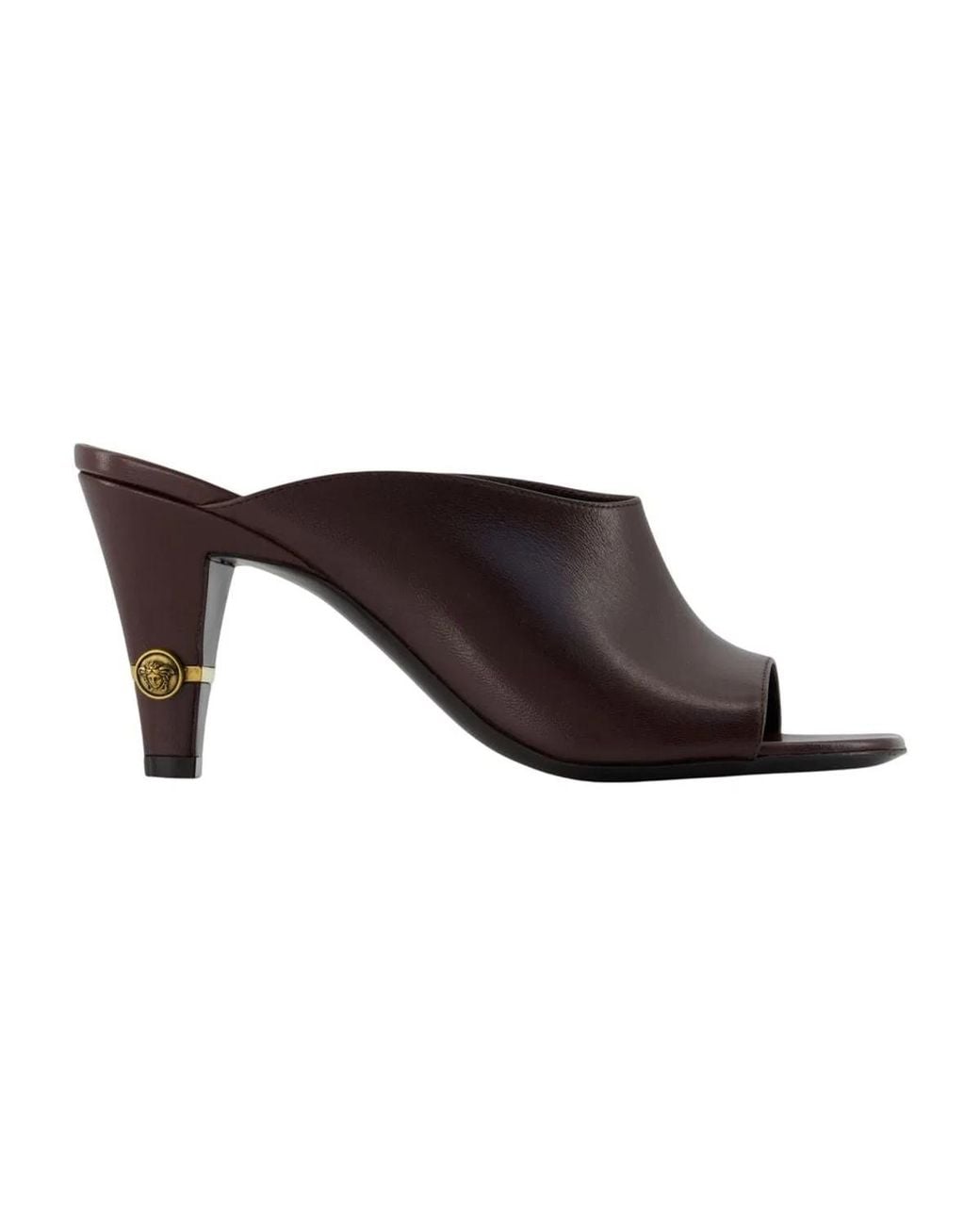 Versace Brown Heeled Mules