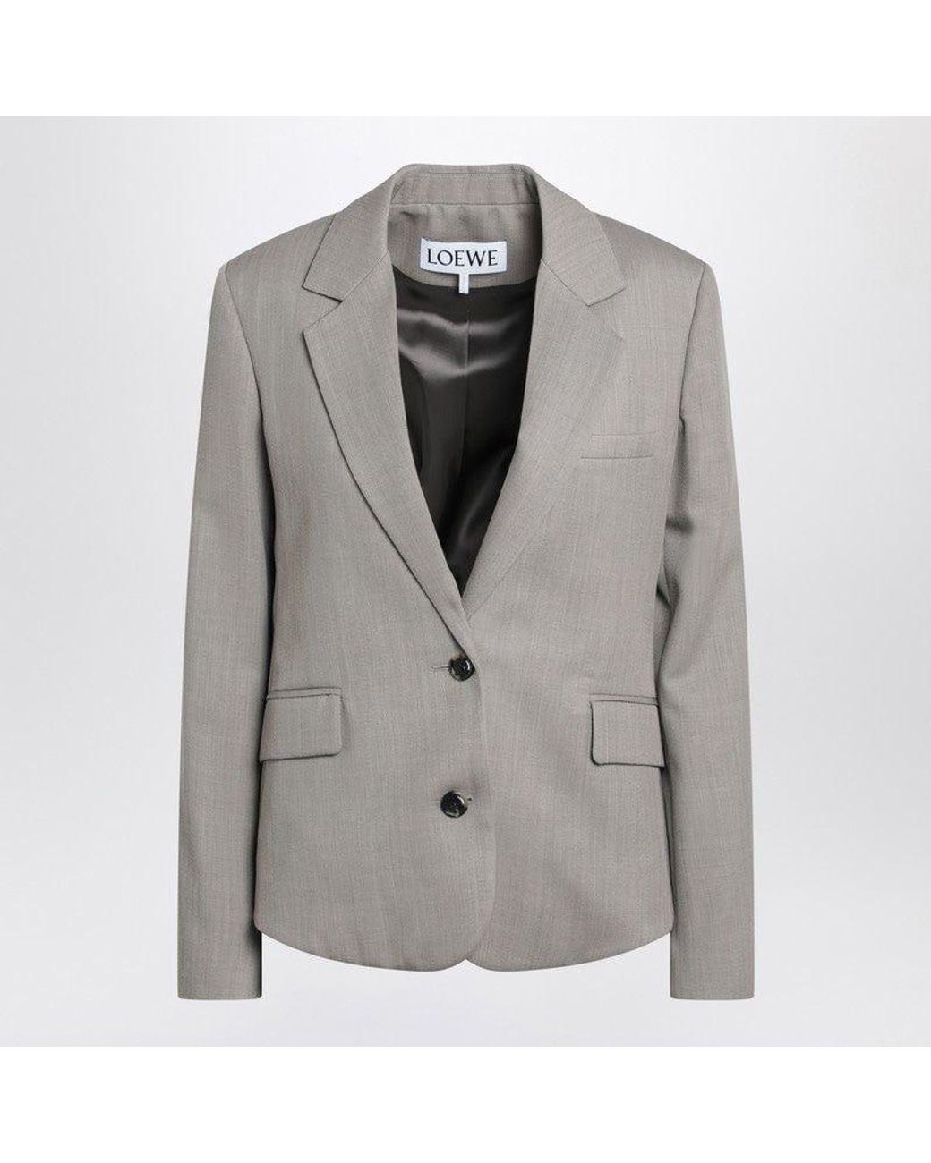 Loewe Gray Mélange Wool Jacket