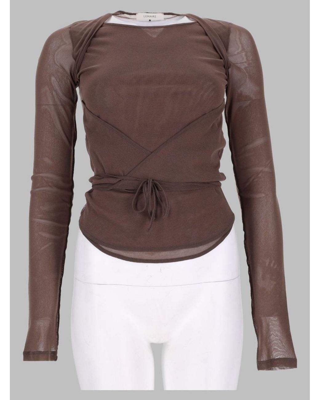 Lemaire Brown 100% Polyamide Top