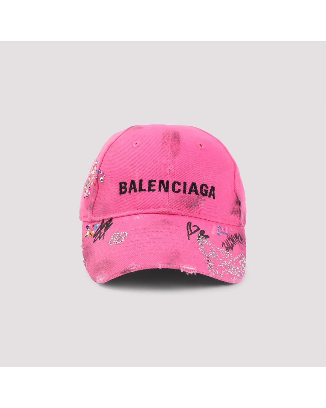Balenciaga Pink Cotton Upcycled Cap