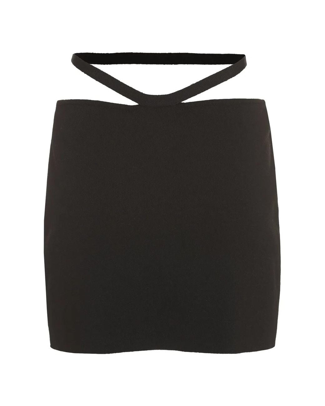 ANDREADAMO Black Andreadamo Knitted Mini Skirt