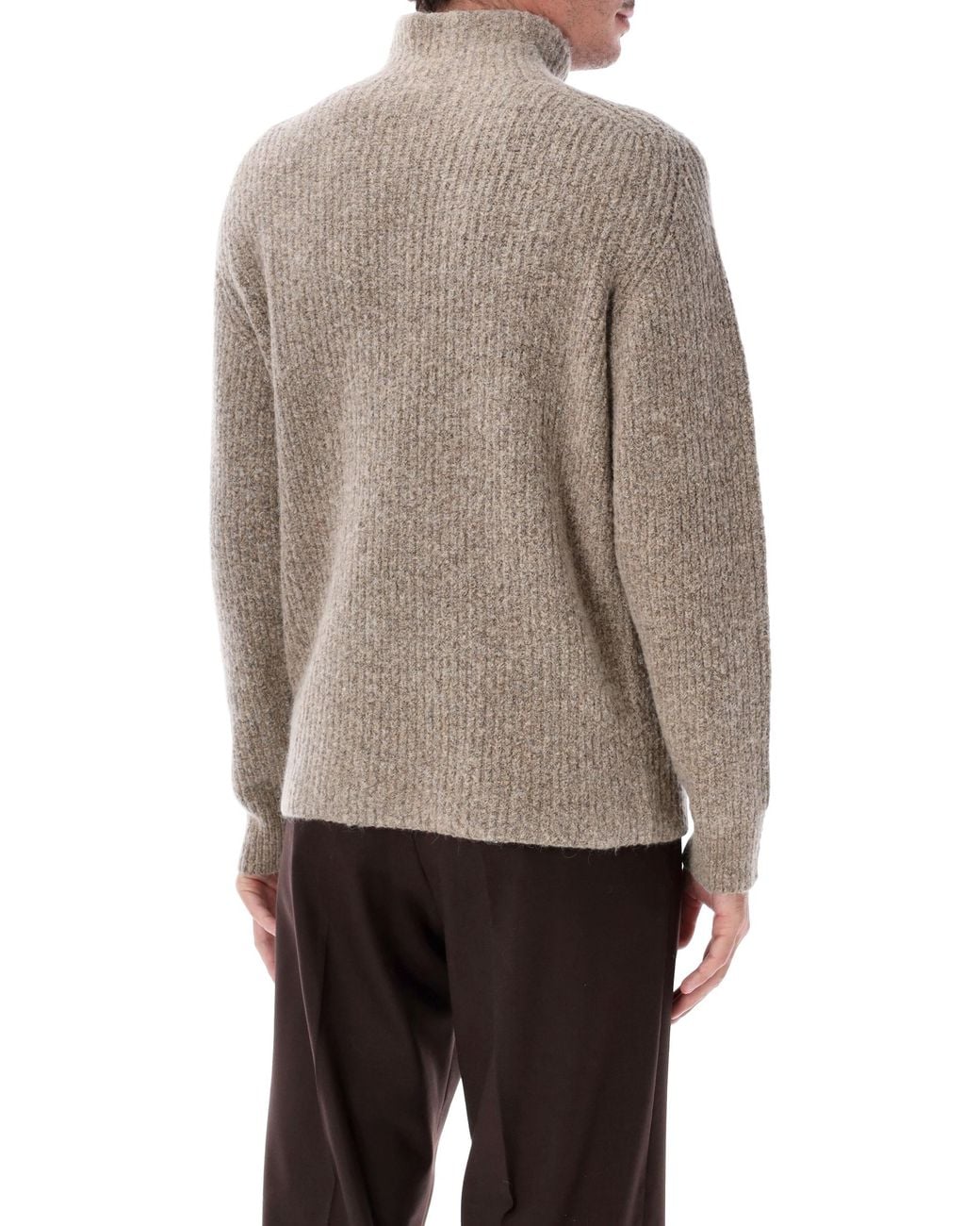 Roberto Collina Gray Wool Blend Turtleneck for men