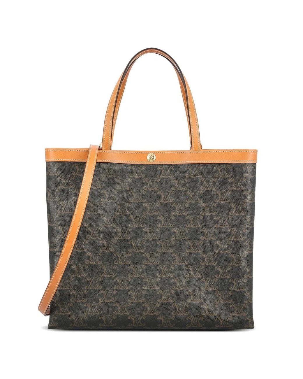 Céline Gray Triomphe Monogram-Print Tote Bag