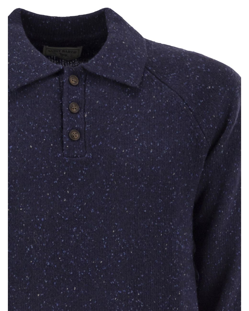 Mc2 Saint Barth Blue Alfie Raglan Donegal for men