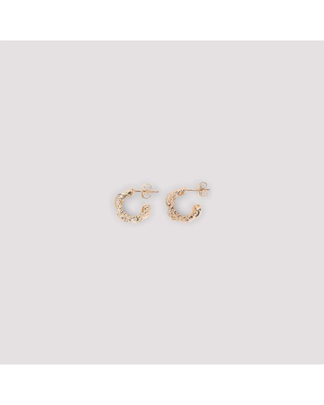 Bottega Veneta White Brass Earrings
