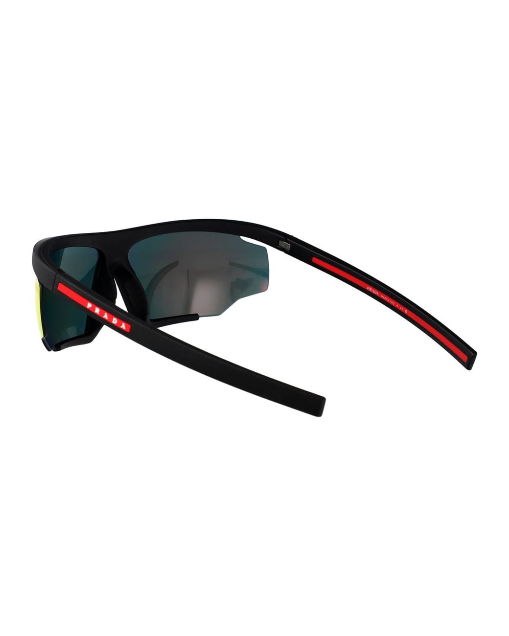 Prada Linea Rossa Red Rubber Injected Sunglasses for men