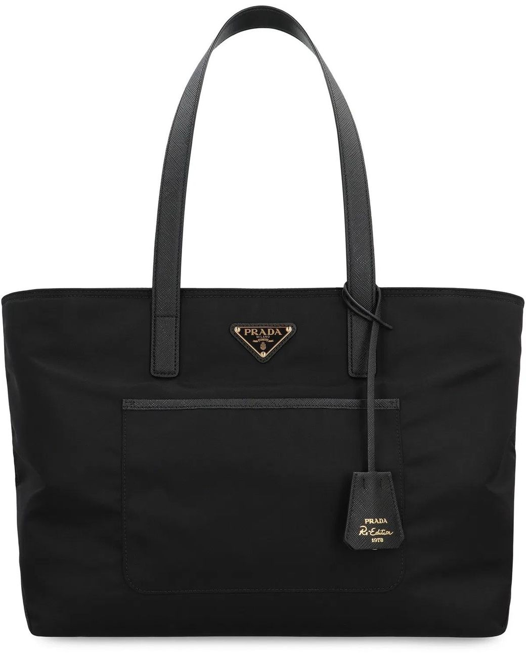 Prada Black Shopping Bag Re-Edition 1978 Medium