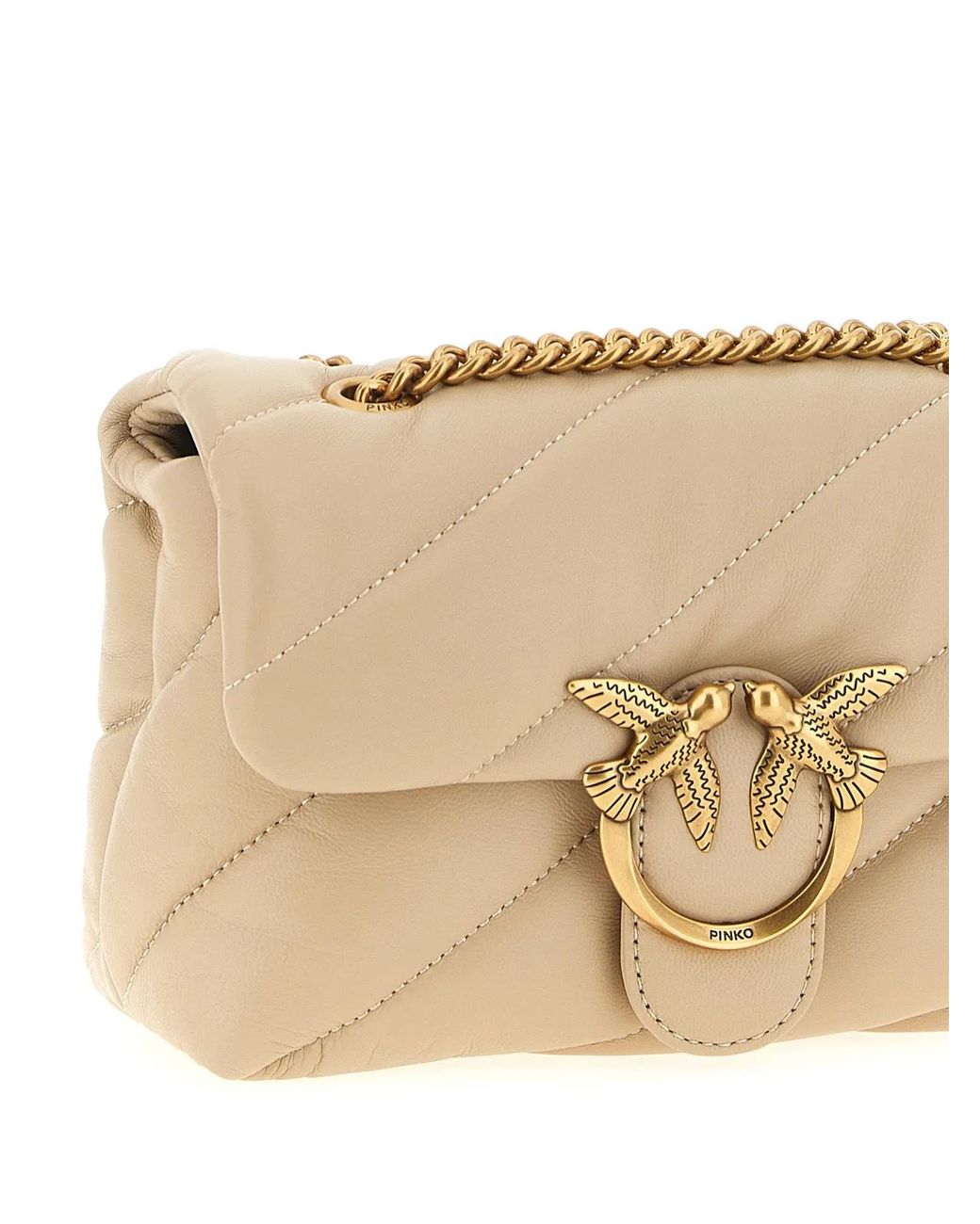 Pinko Natural 'Mini Love Puff' Crossbody Bag