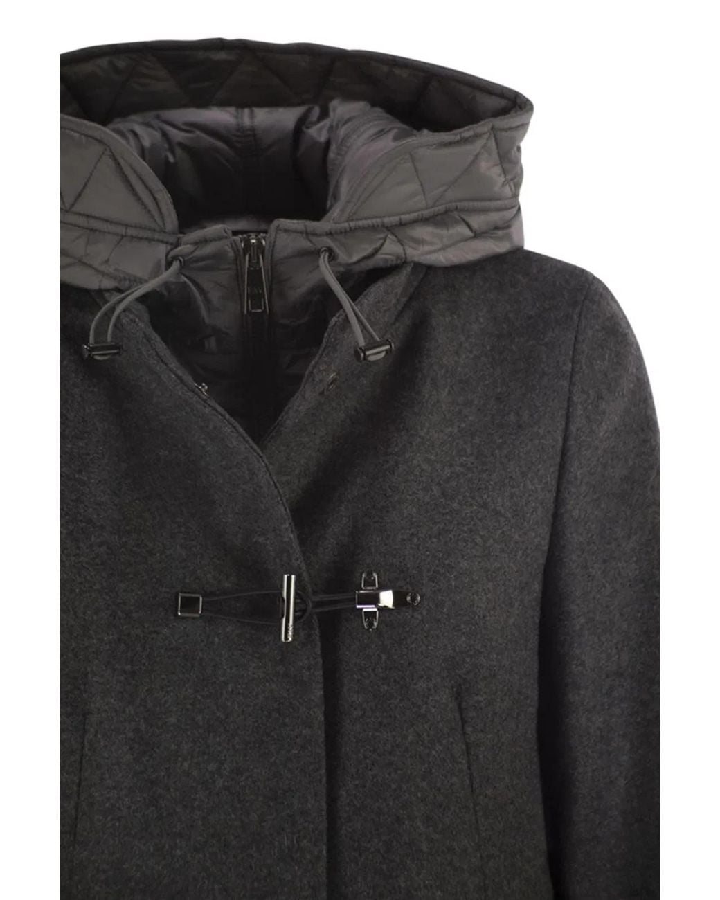 Fay Black Toggle Coat