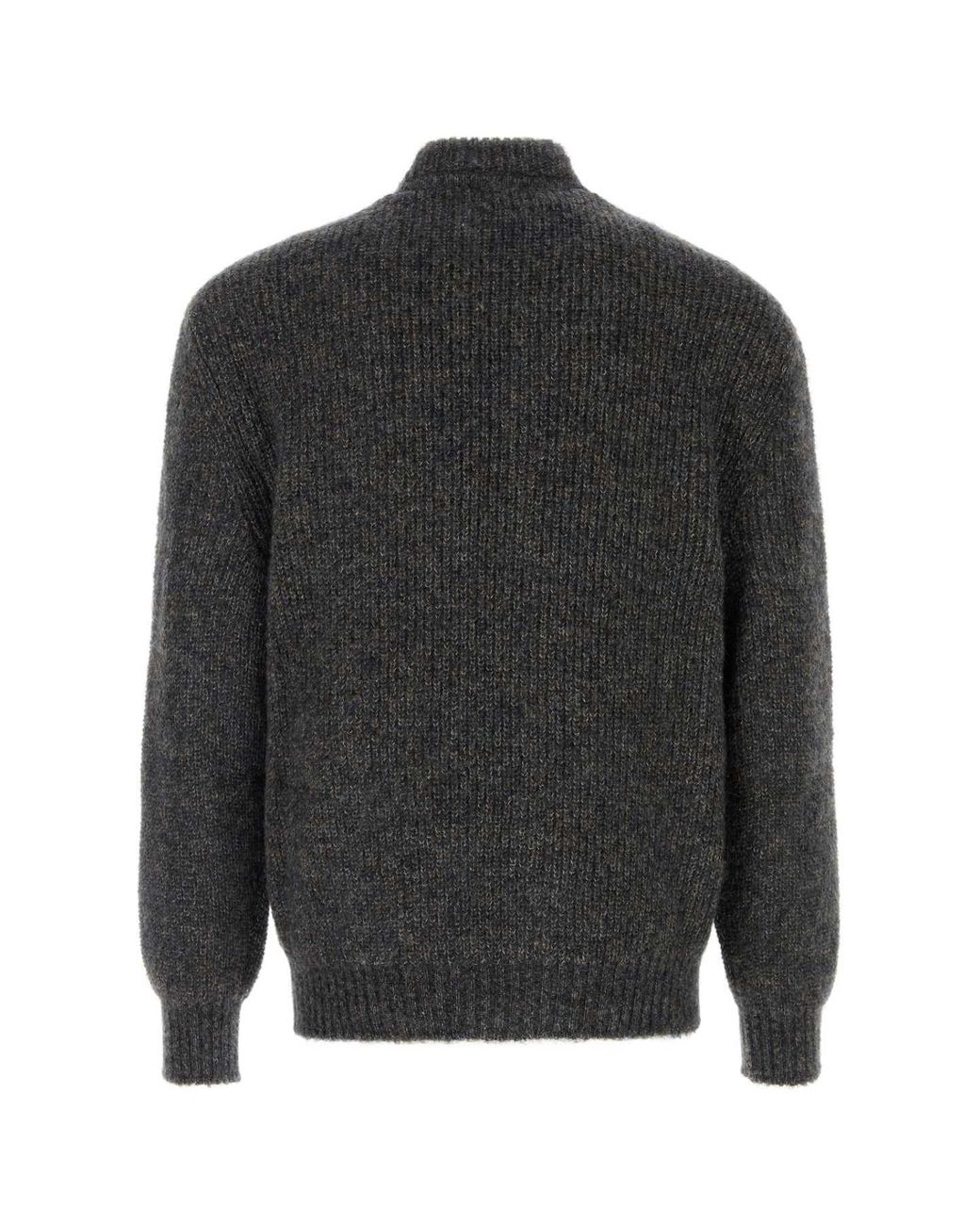 Giorgio Armani Gray Mohair Blend Cardigan for men