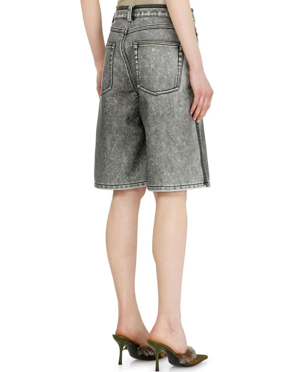 DIESEL Gray Pu Bermuda Shorts