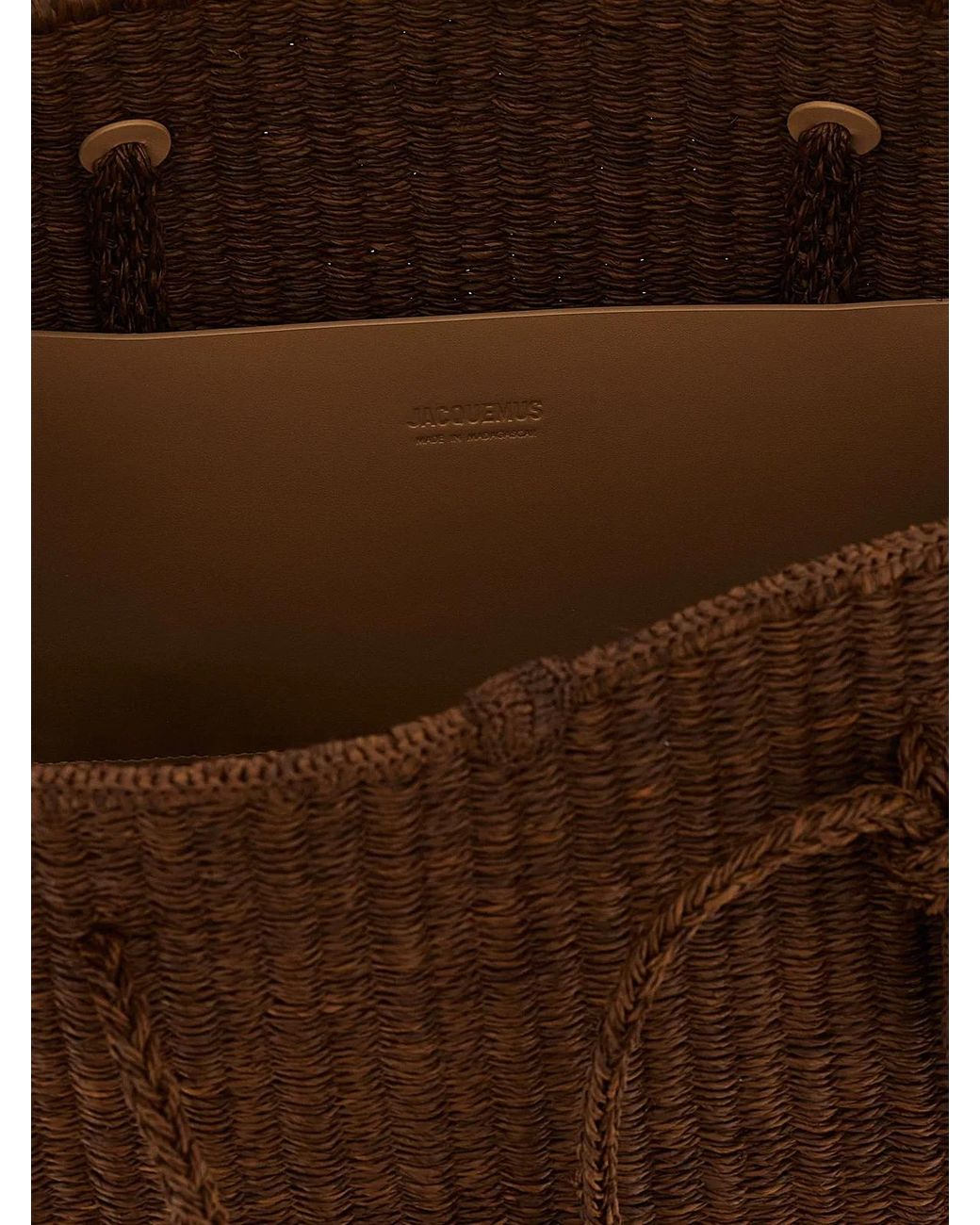 Jacquemus Brown 'Le Grand Turismo Raphia' Shopping Bag