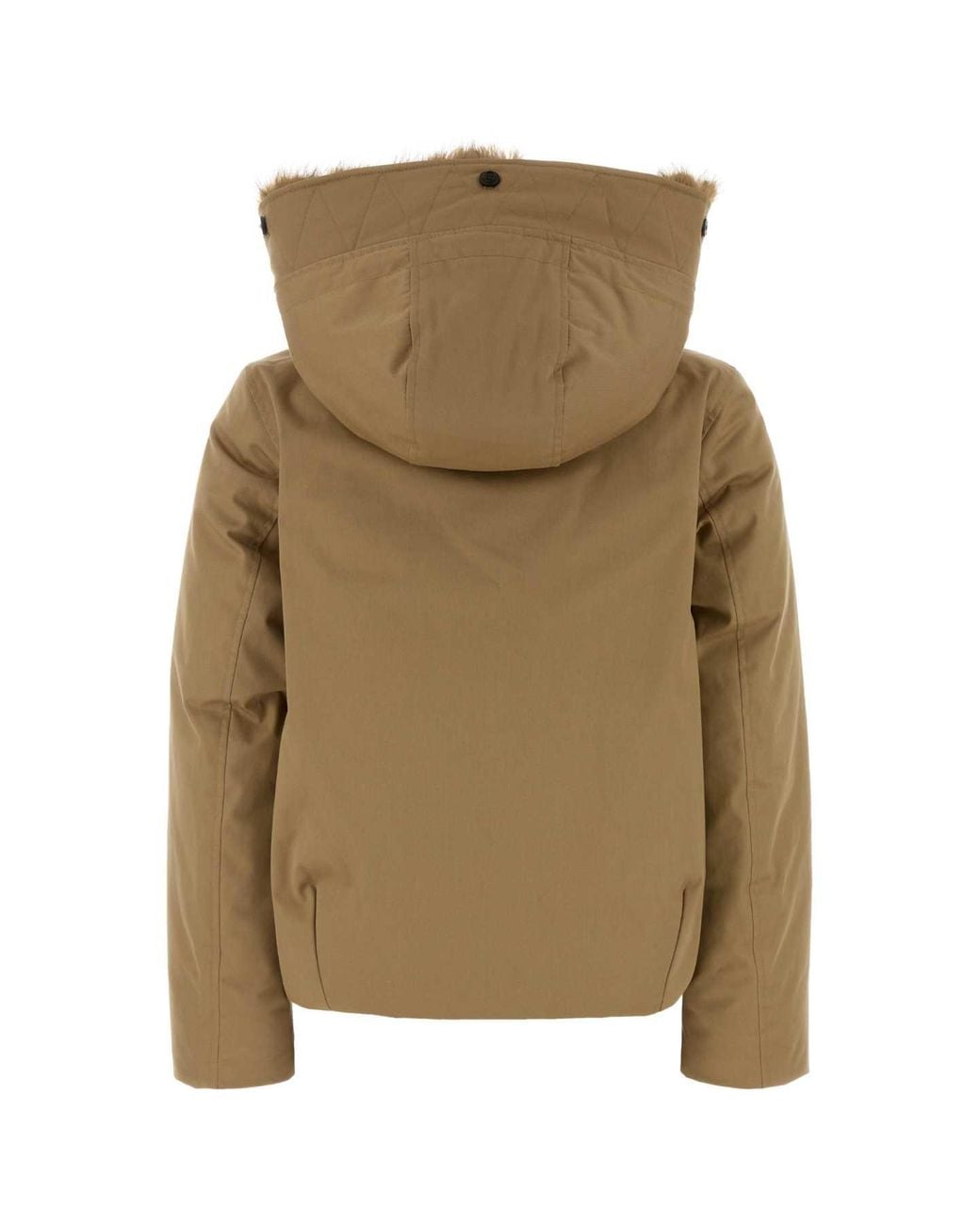 Woolrich Green Short Parka Faux Fur