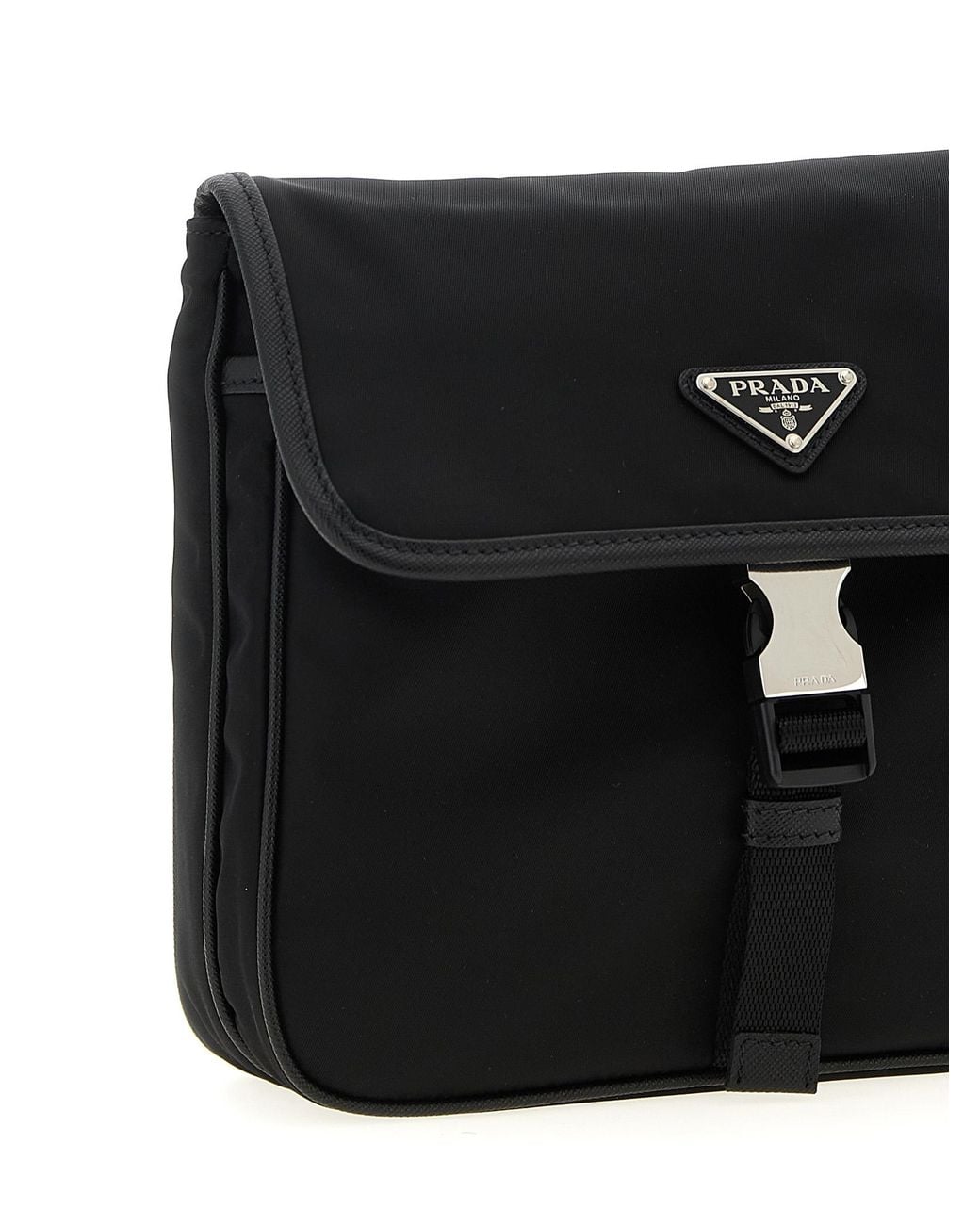 Prada Black Recycled Polyamide Crossbody Bag for men