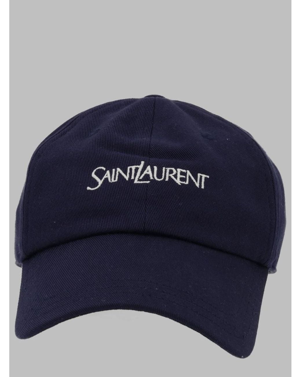 Saint Laurent Blue Cappello Da Baseball Con Logo for men