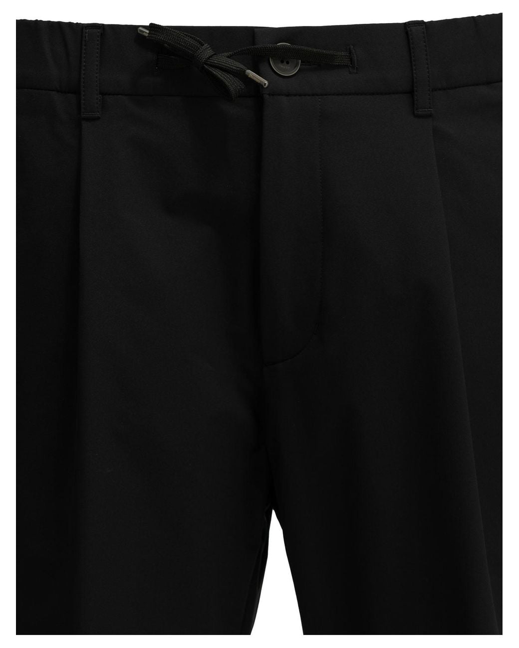 Herno Black Casual Drawstring Pants for men