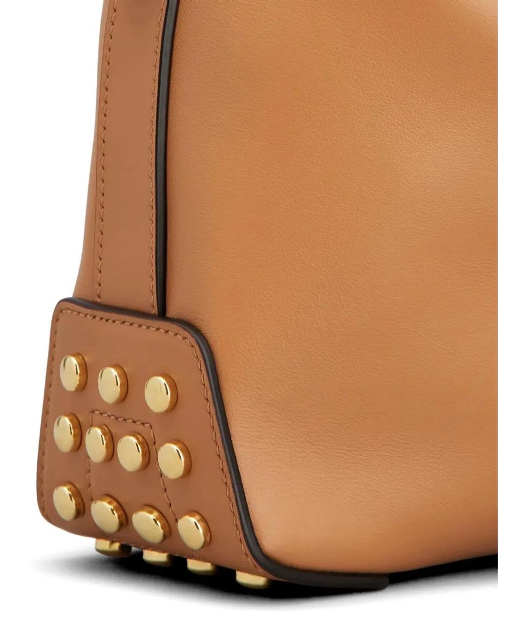 Tod's Brown Mini Bag Metal Dots