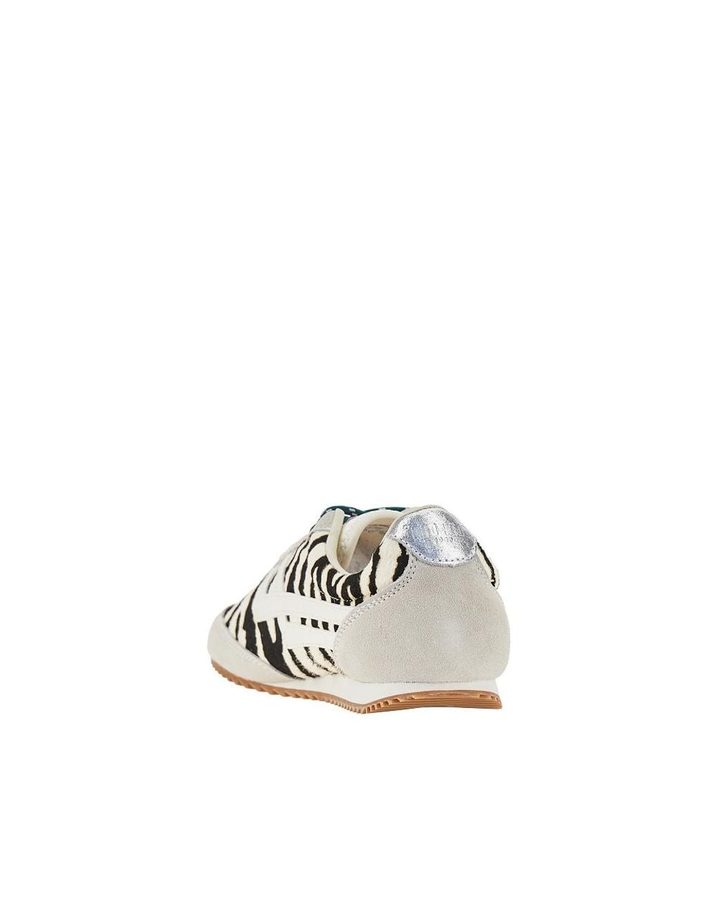 Pro Keds White Zebra-Striped Calf-Hair Racer 77 Sneakers