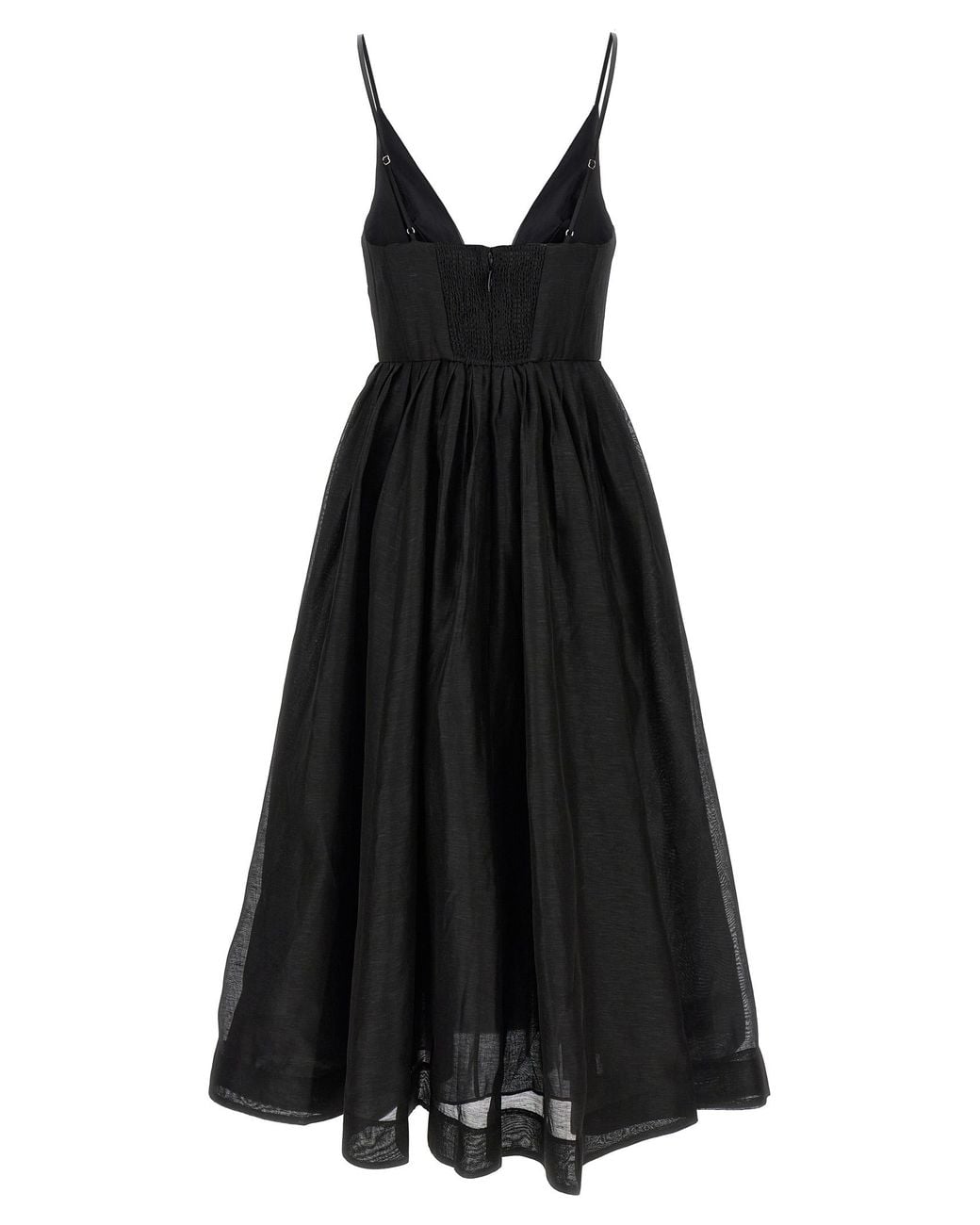 Zimmermann Black Midi Illustration Dress