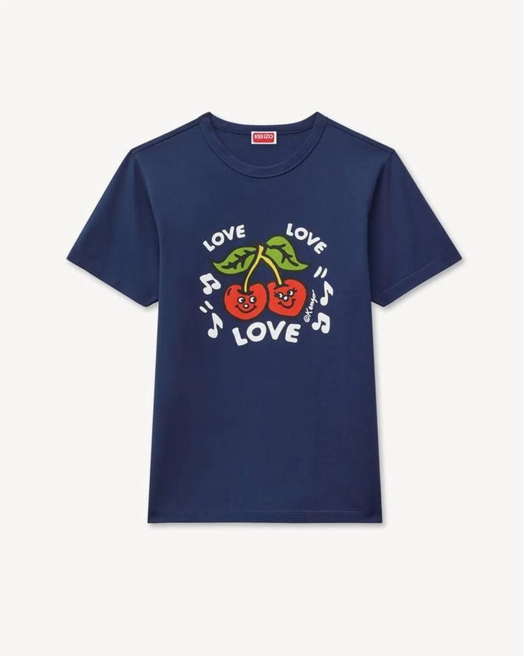 KENZO Blue Crewneck T-Shirt for men