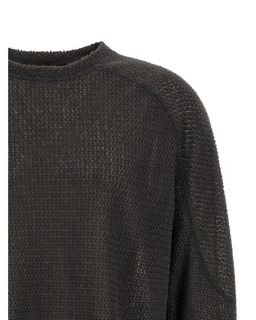 Satisfy Black 'Fuzzfleece Ad' Sweater for men
