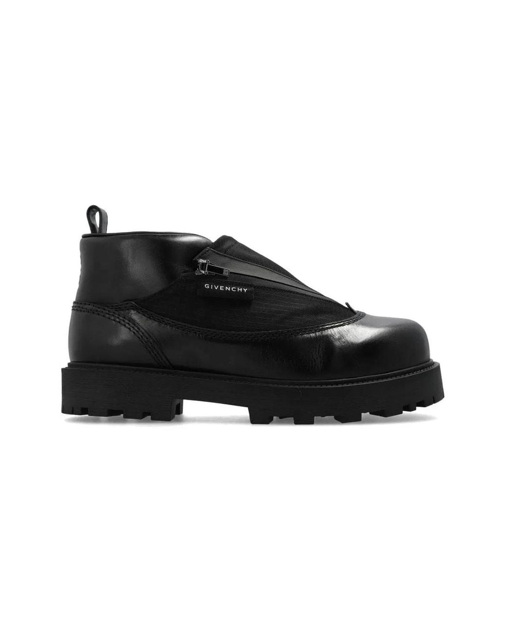 Givenchy Black Storm Leather Ankle Boots for men