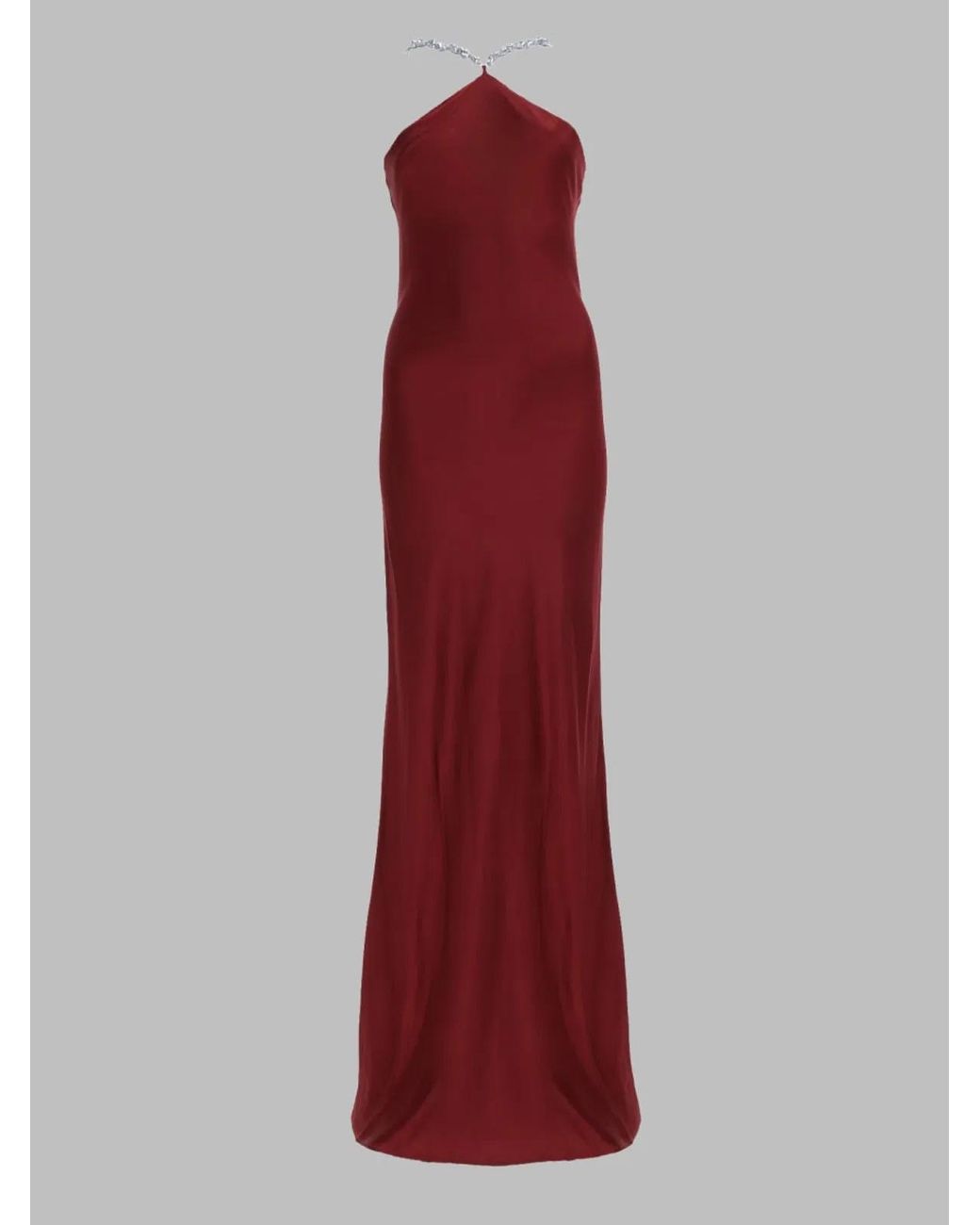 Staud Red Halter Maxi Dress