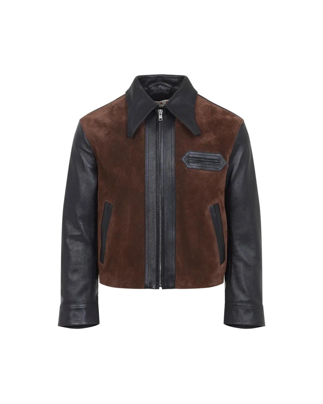 Marni Brown Two-Tone Jacket