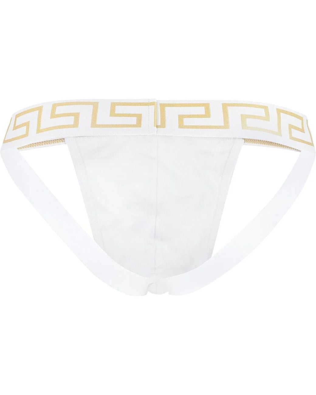 Versace White Stretch Cotton Jockstrap for men