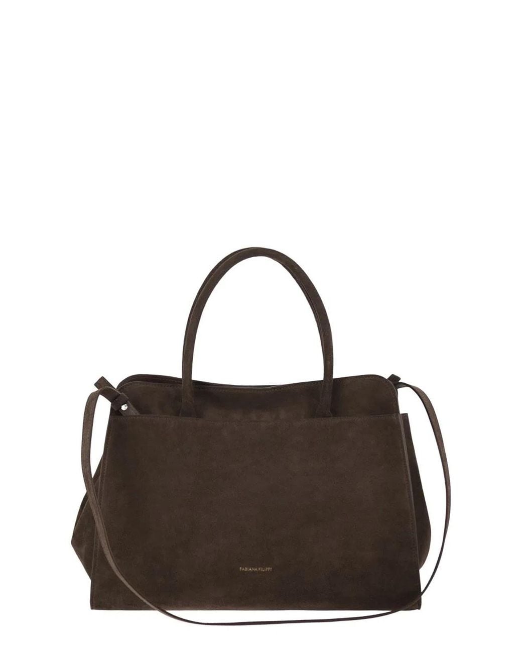 Fabiana Filippi Brown Genuine Suede Leather Tote Bag
