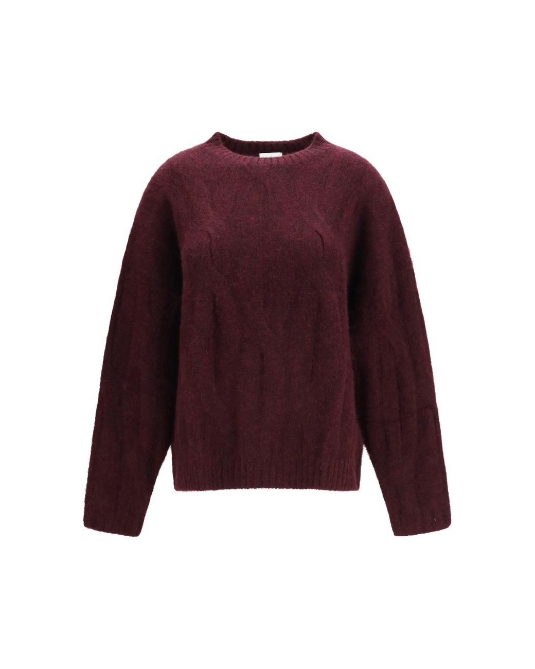 Allude Red Cashmere And Silk Sweater With Voluminous Sleeves Kashmir/Capra Hircus