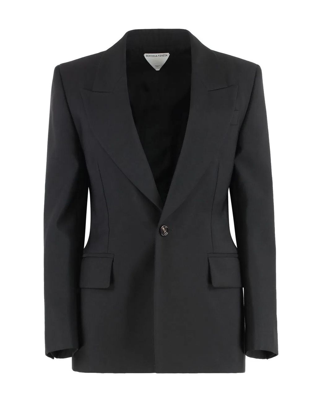 Bottega Veneta Black Stretch Wool Blazer
